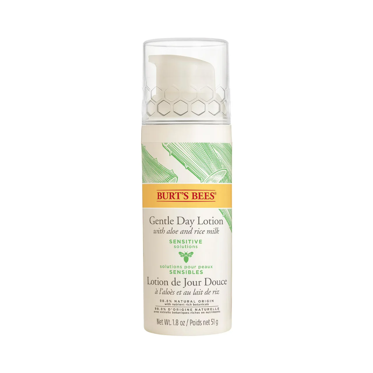 Burt's Bees - Sensitive Solutions Gentle Day Lotion Daily Moisturizing Cream, Aloe & Rice Milk | 51 g