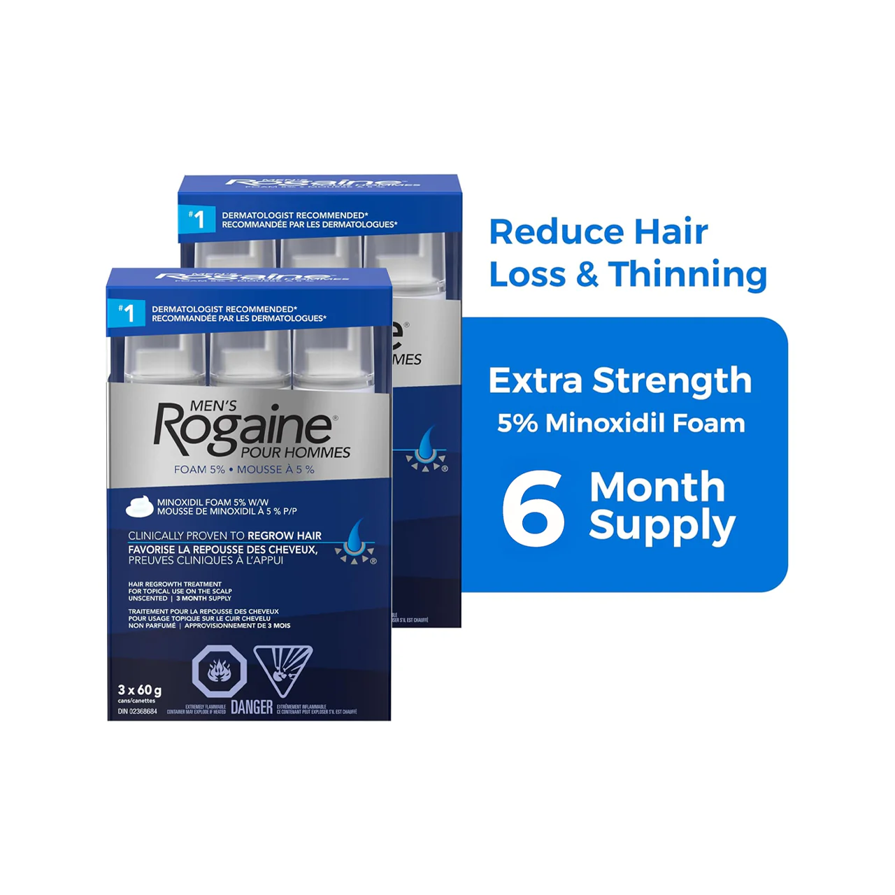 Men's Rogaine - Hair Regrowth Foam Treatment | 6 x 60 g - Image 3
