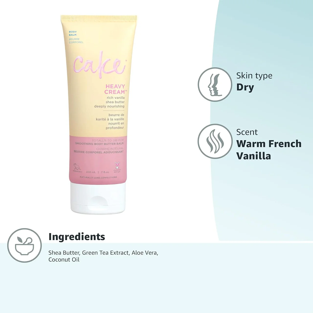 Cake - Heavy Cream Body Balm - Rich Vanilla Shea Butter | 200 g - Image 2