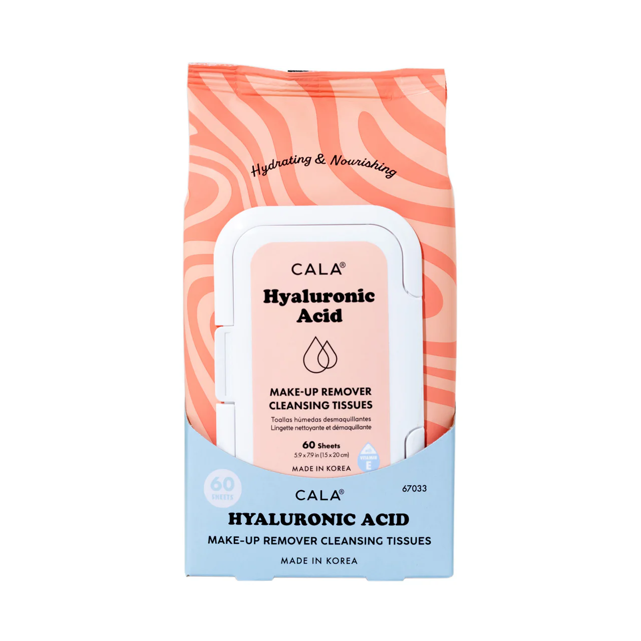 Cala - Hyaluronic Acid Make-Up Remover Cleansing Tissues | 60 Sheets