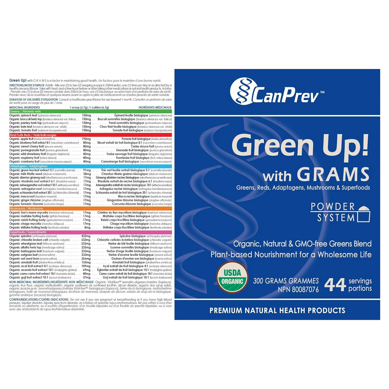 CanPrev - Green Up! with Grams, 44 Servings | 300 g - Image 3