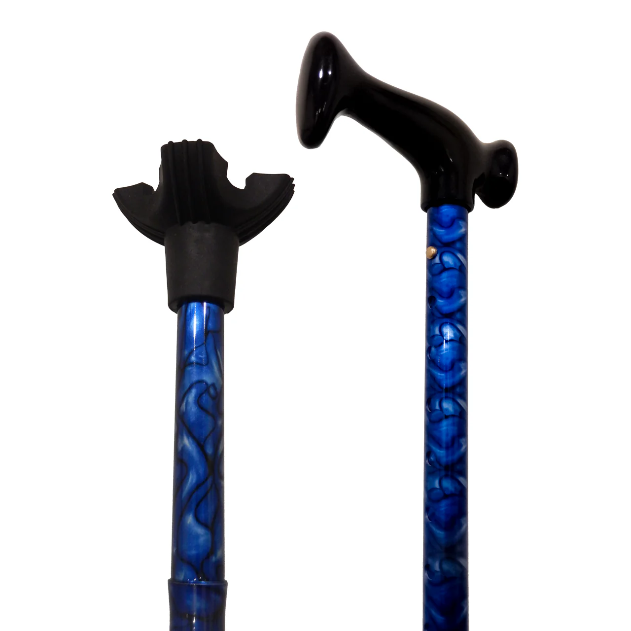 Card Health Cares - Folding Travel Cane | Blue Waves - Image 2