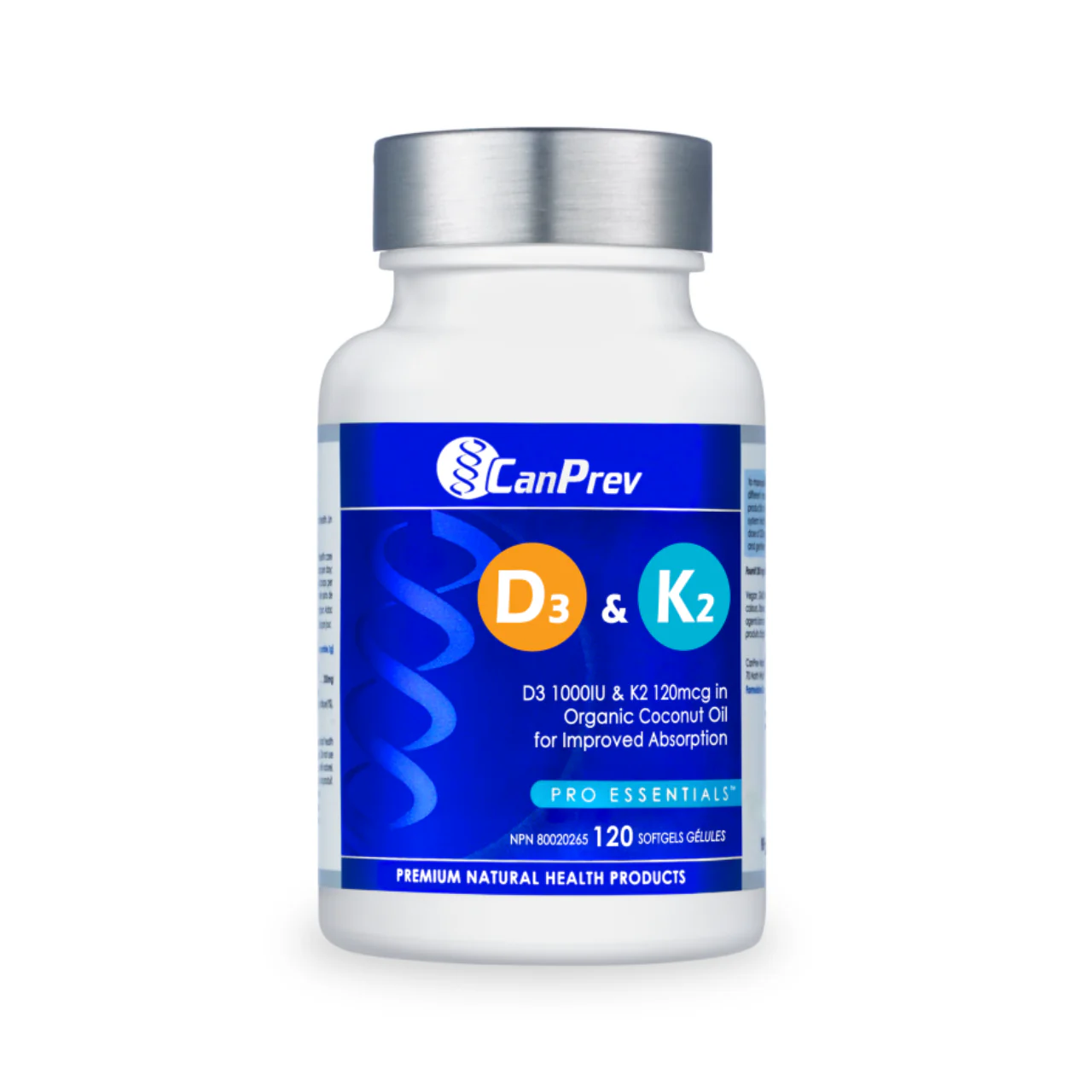 CanPrev - D3 & K2 Softgels | 120 Soft gels