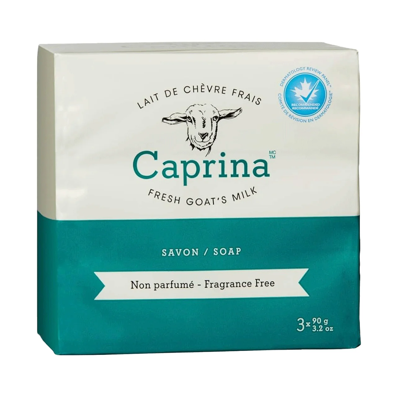 Caprina - Fresh Goat's Milk Soap - Fragrance Free | 3 Bars