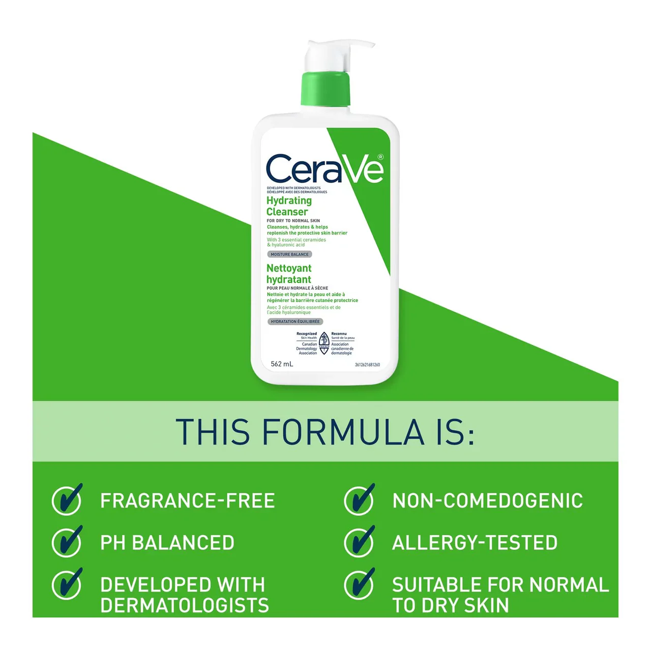 CeraVe - Hydrating Cleanser - For Dry To Normal Skin | 562ml - Image 4