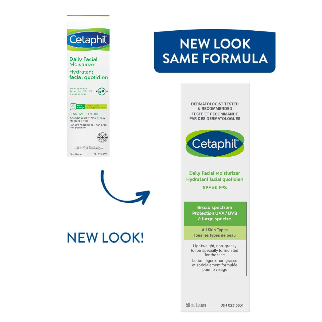 Cetaphil - Sensitive Skin Daily Facial Moisturizer - SPF 50 | 50 mL - Image 2