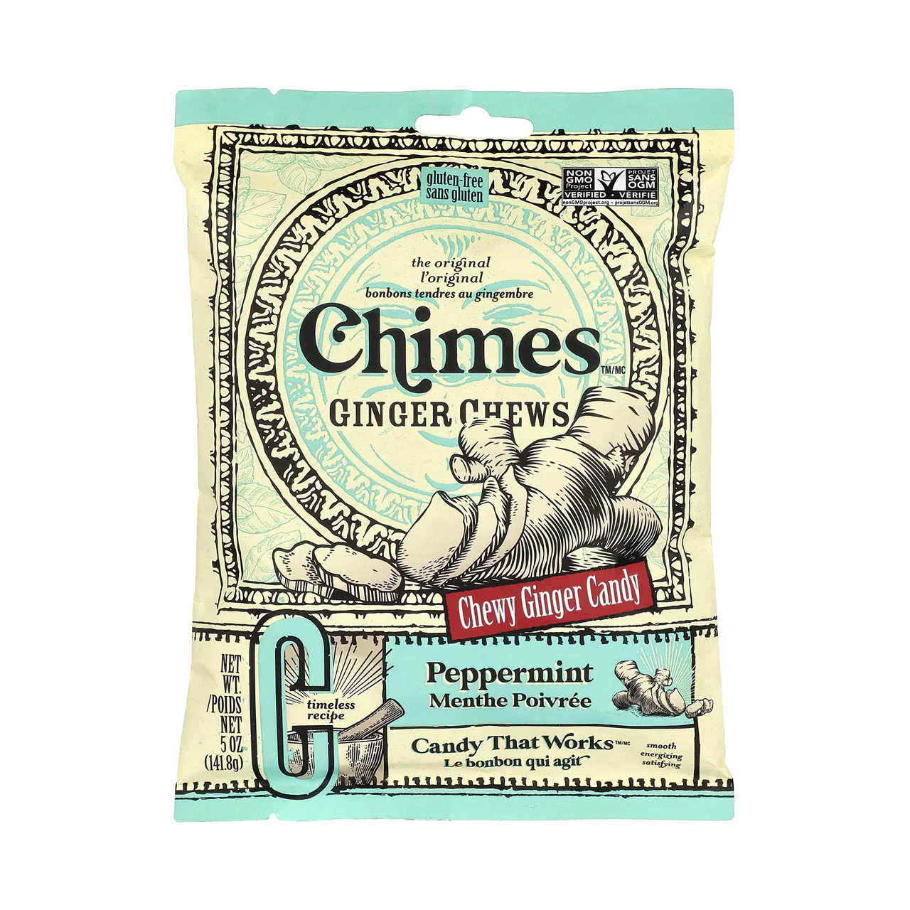 Chimes Ginger Chews - Peppermint | 141.8 g