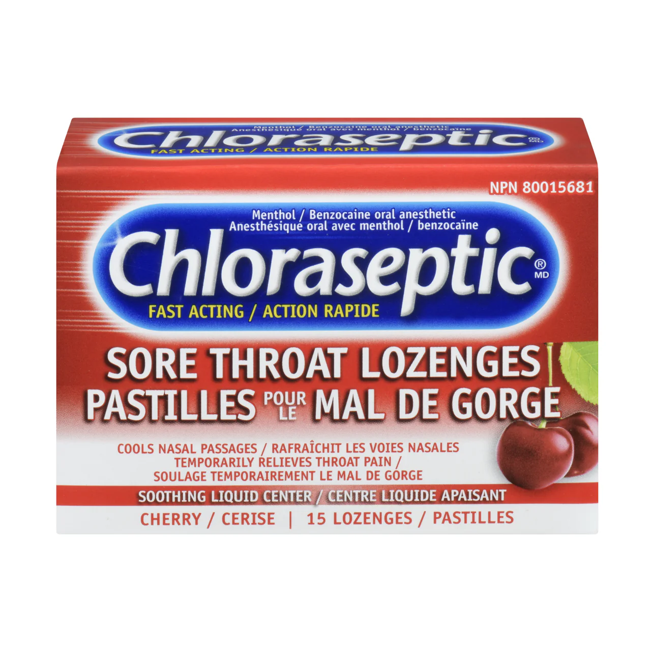 Chloraseptic - Fast Acting Sore Throat Lozenges - Cherry | 15 Lozenges