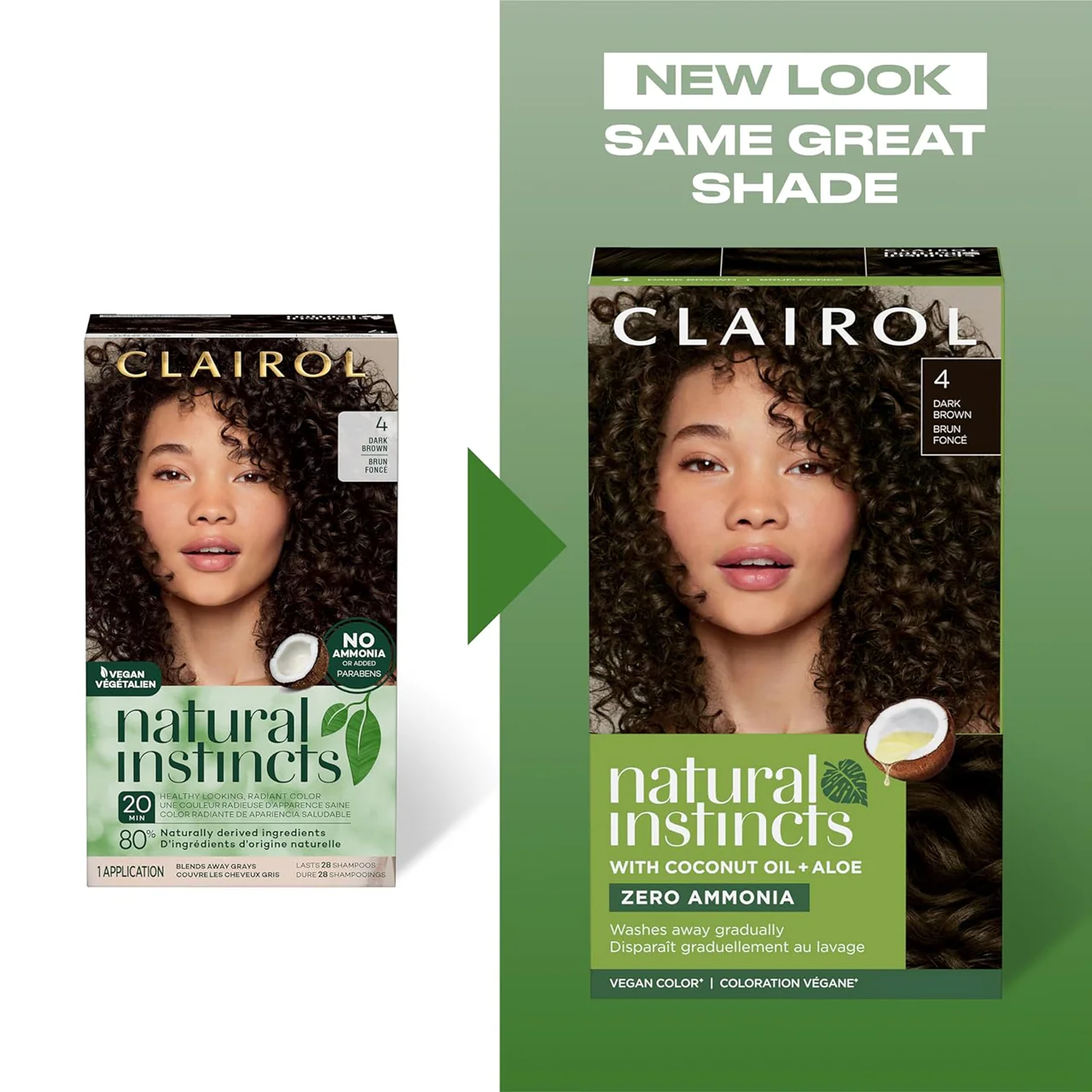 Clairol - Natural Instincts Semi-Permanent Hair Colour - 4BZ Dark Bronze Brown | 1 Application - Image 3
