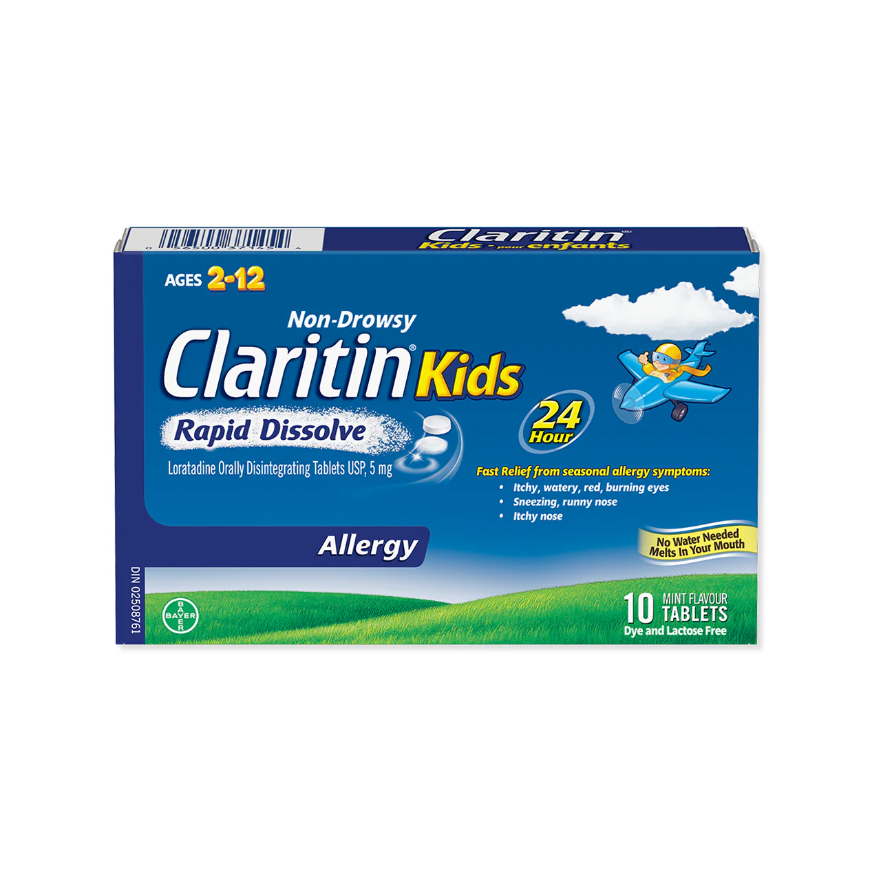 Claritin Kids - Non-Drowsy Rapid Dissolve Allergy Tablets - Ages 2-12 | 10 Tablets