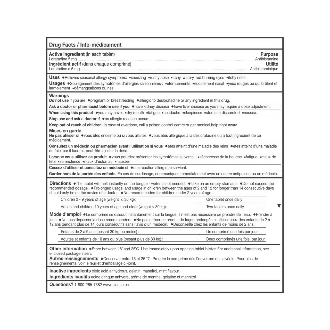Claritin Kids - Non-Drowsy Rapid Dissolve Allergy Tablets - Ages 2-12 | 10 Tablets - Image 2