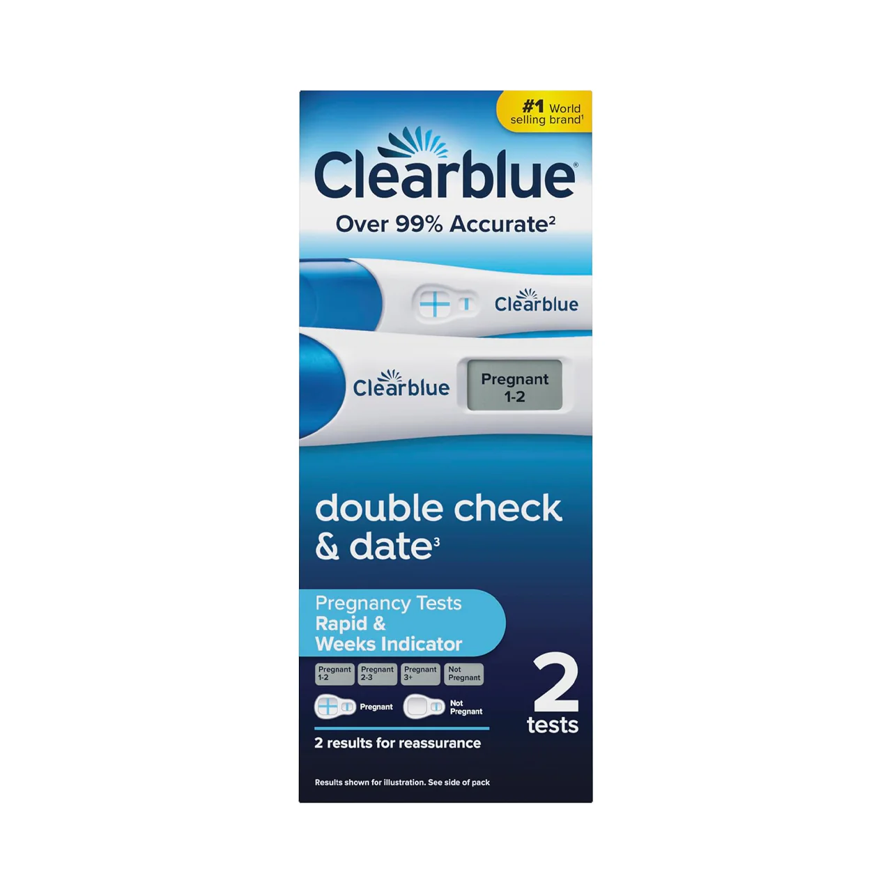 Clearblue - Pregnancy Test Combo Pack Double Check + Date | 2 Tests