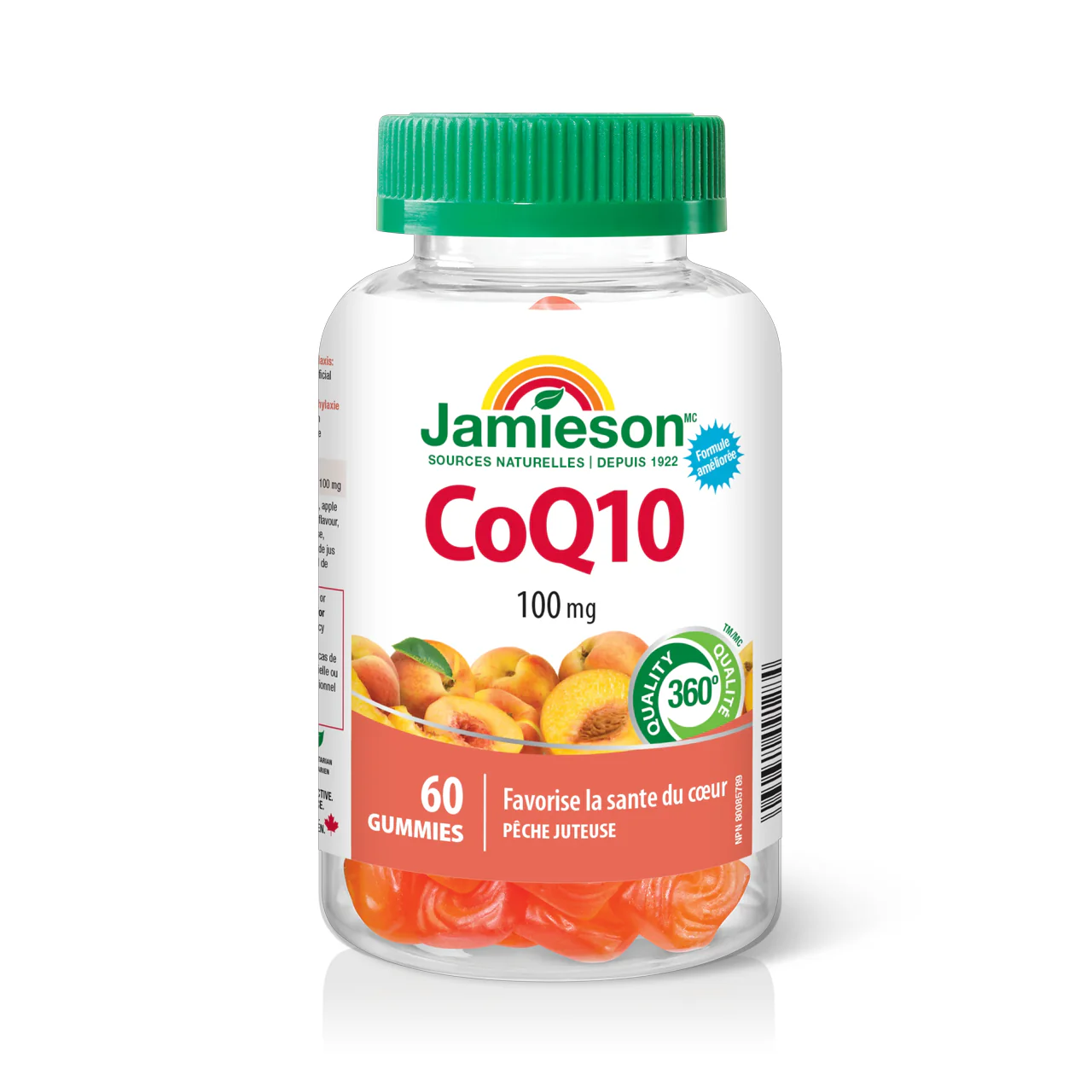 Jamieson - CoQ10 100 mg, Juicy Peach Flavour | 60 Gummies - Image 5