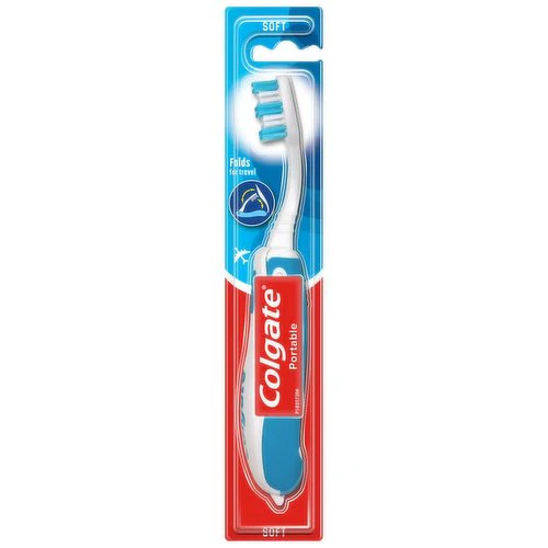 Colgate - Travel Toothbrush - Soft Bristle - Assorted Colours | 1 Foldable Travel ToothBrush