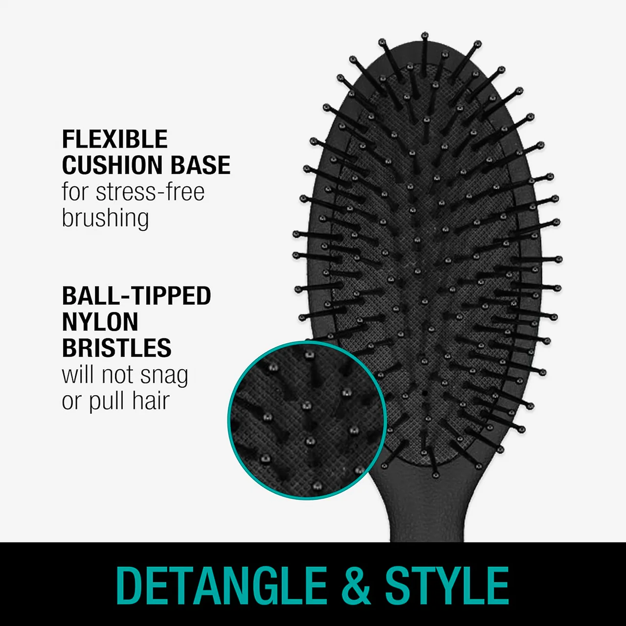 Conair Men - Nylon Bristle Cushion Brush - Image 2