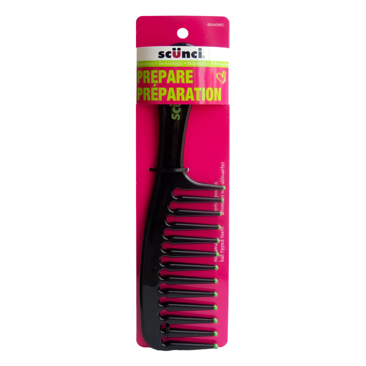 Scunci - Brushology No Damage Ball Tipped Teeth Comb