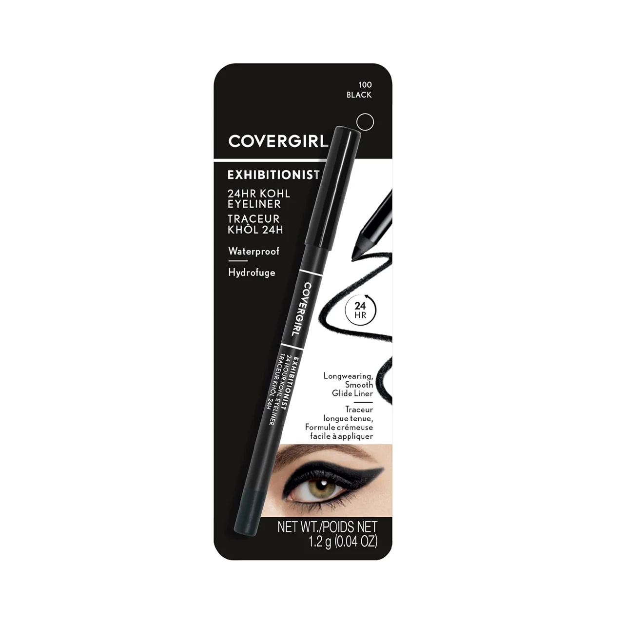 COVERGIRL - Exhibitionist 24-Hour Kohl Eyeliner, 100 Black | 1.2 g - Image 2