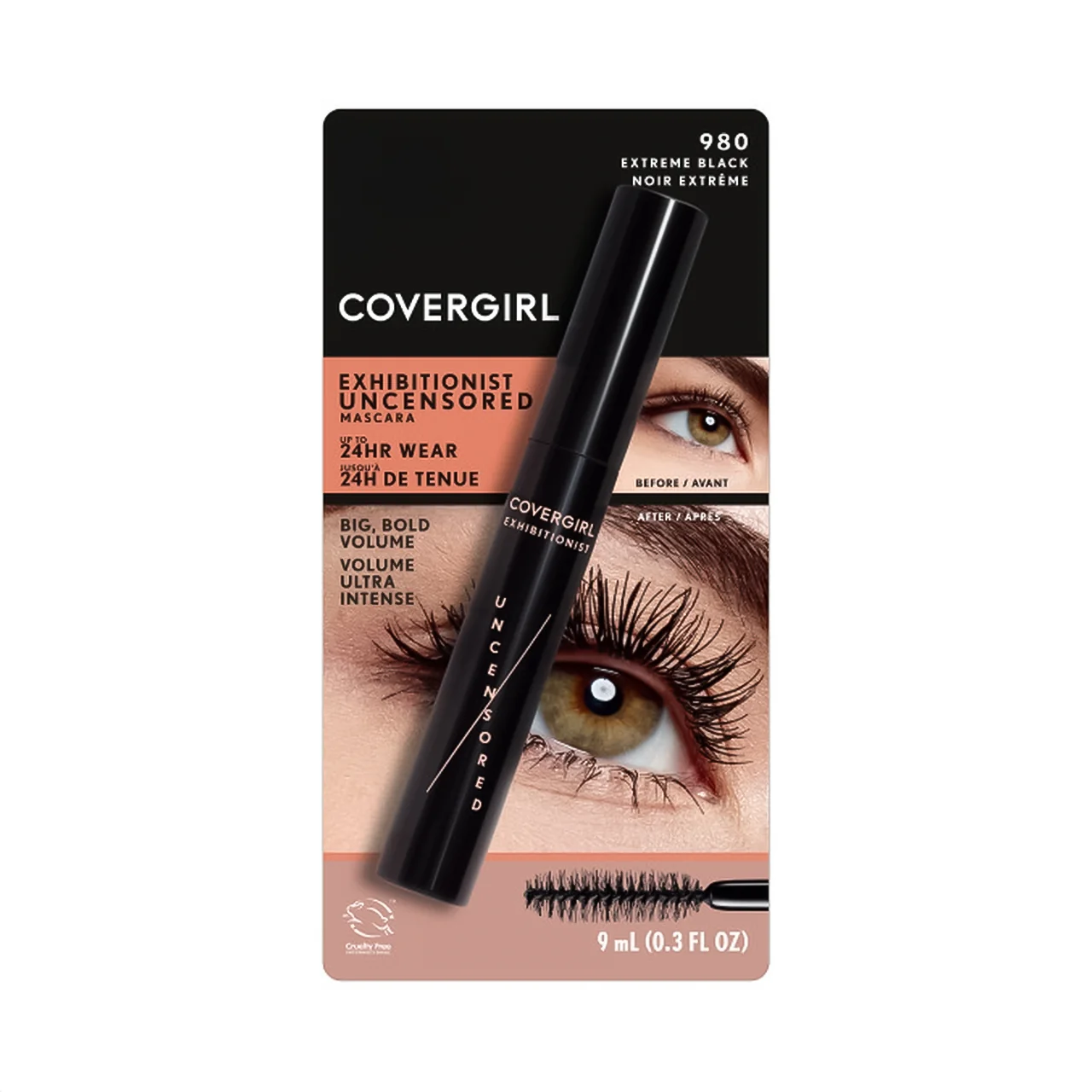 COVERGIRL - Exhibitionist Uncensored Mascara, 980 Extreme Black | 9 mL - Image 2