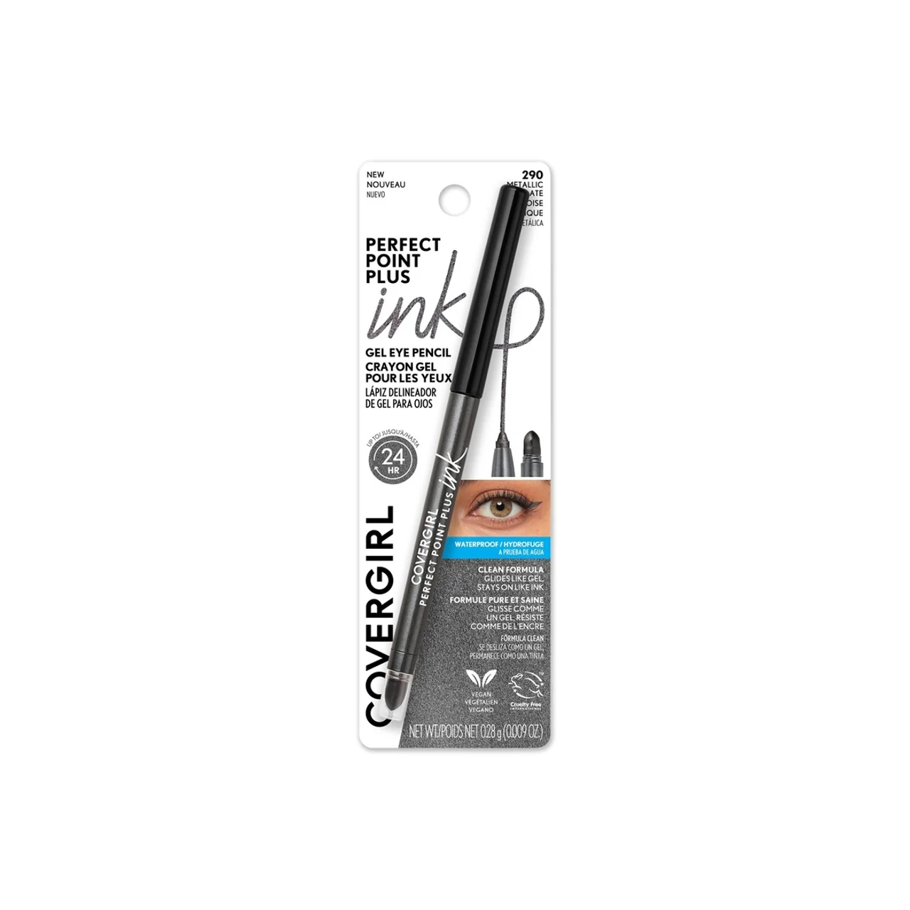 COVERGIRL - Perfect Point Plus Ink Gel Eye Pencil - Metallic Slate 290 | 0.28 g