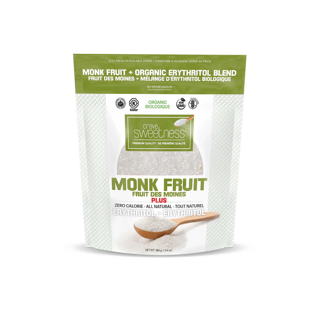 Crave Stevia - Organic Monk Fruit | 380 g