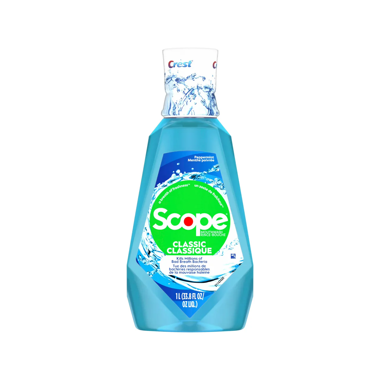Crest - Scope Classic Mouthwash, Cool Peppermint | 1 L