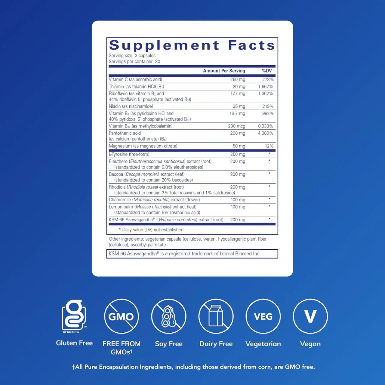 Pure Encapsulations - Daily Stress Formula | 90 Capsules - Image 2