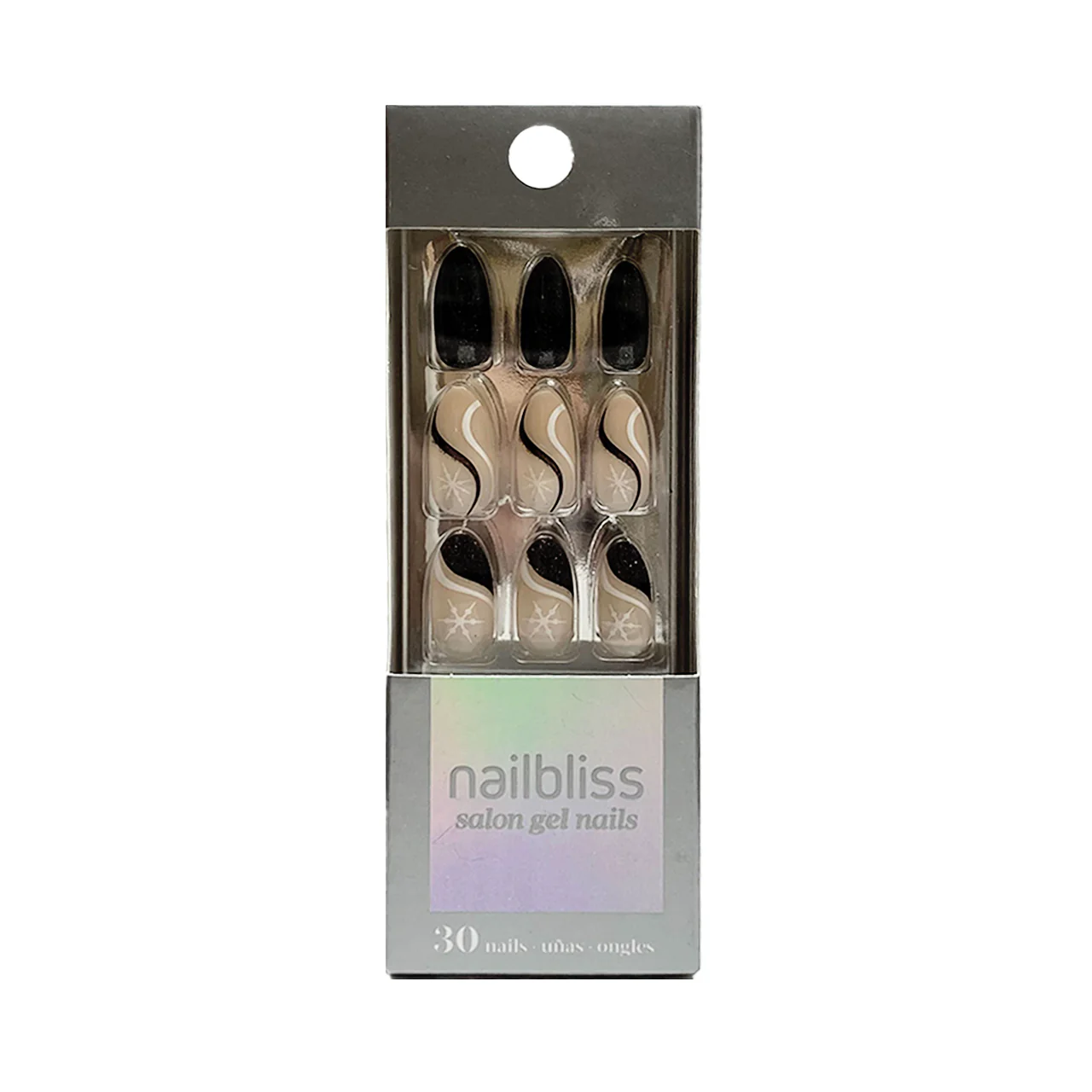 Nailbliss - Salon Gel Nails - Coal Crush GN214 | 30 Nails