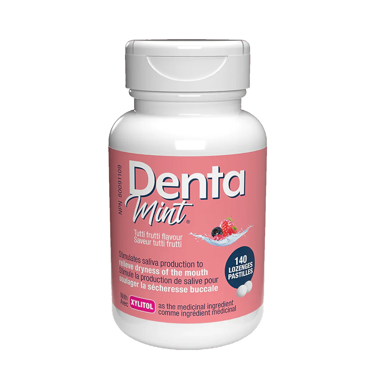 Denta Mint - Xylitol Lozenges For Dry Mouth, Tutti Frutti | 140 Lozenges