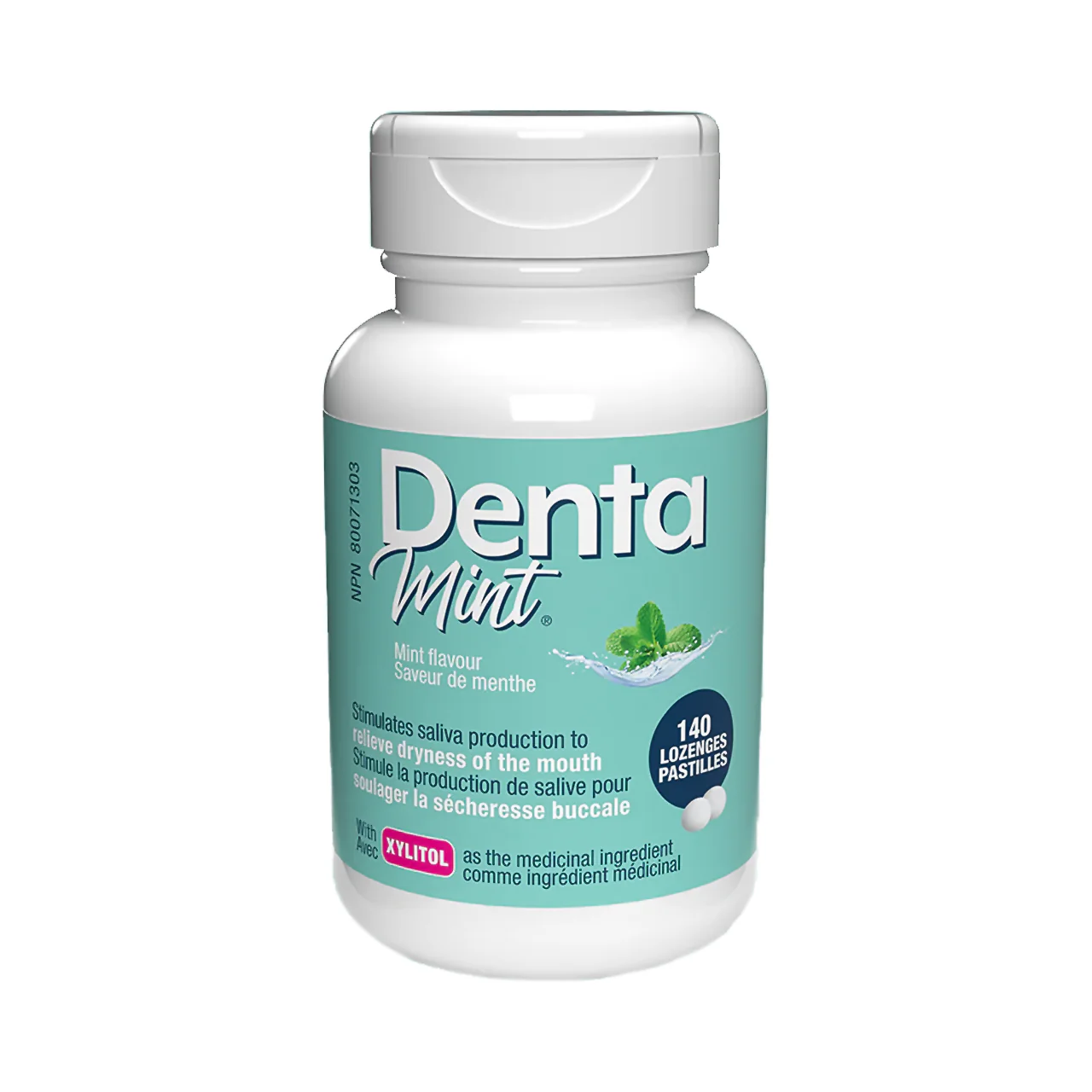 Denta Mint - Xylitol Lozenges For Dry Mouth, Mint | 140 Lozenges