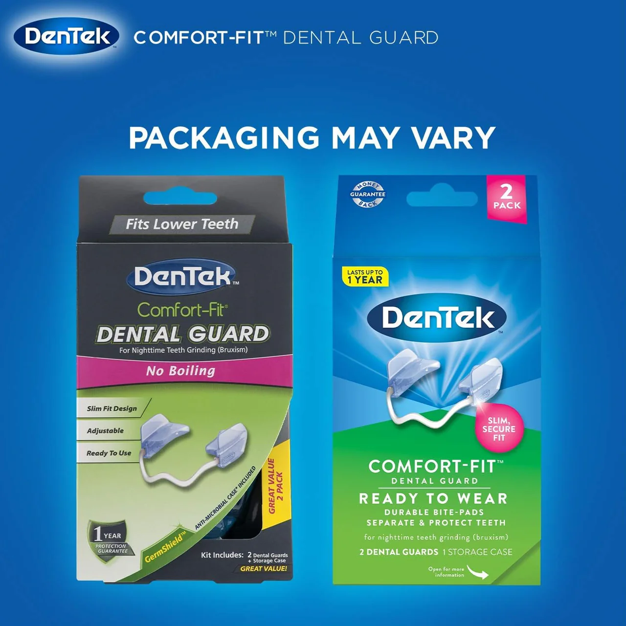 DenTek - Comfort Fit Dental Guard, Lower Teeth | 2 Guards + 1 Case - Image 2