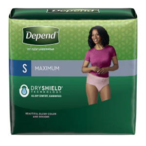 Depend - Fit-Flex Incontinence Underwear for Women - Maximum Absorbency - SMALL | 19 Count