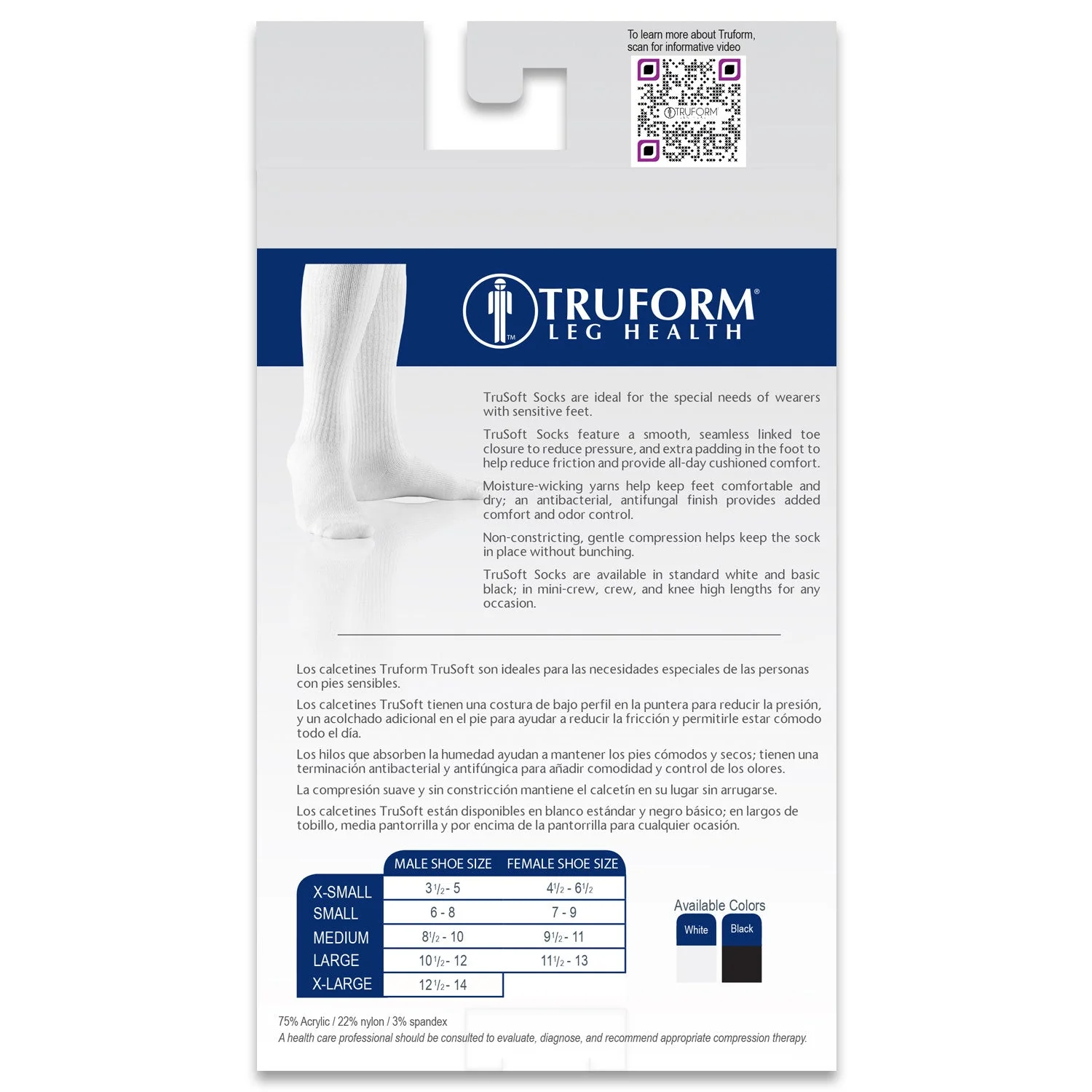 TRUFORM - Diabetic Socks Mid Calf | 8-15 Mmhg - Image 3