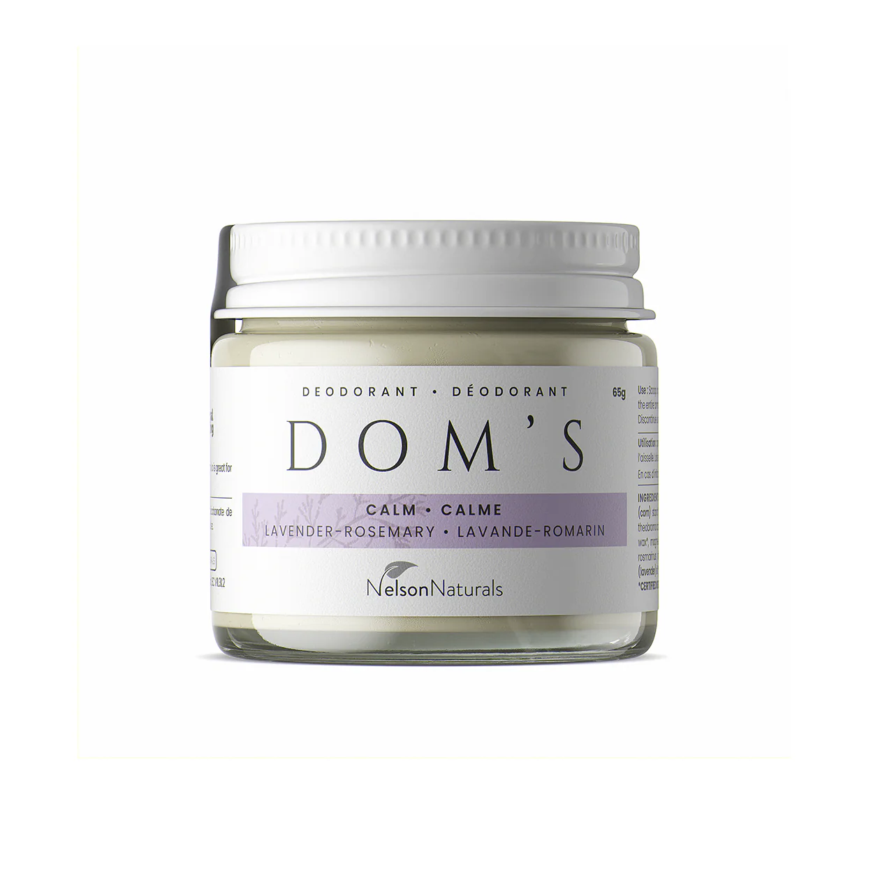 Dom's Naturals - Calm Lav Rosemary Deodorant | 65 mL