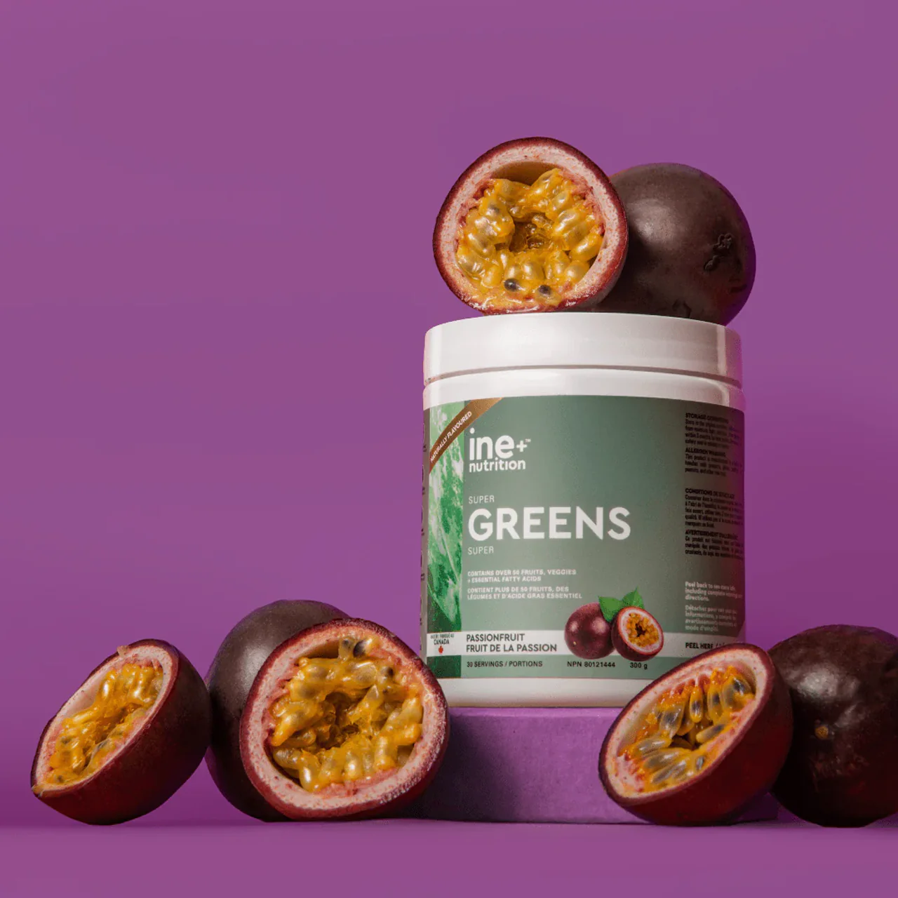 DOUBLE PACK ine+ Nutrition - Super Greens Passionfruit | 300 g - Image 4