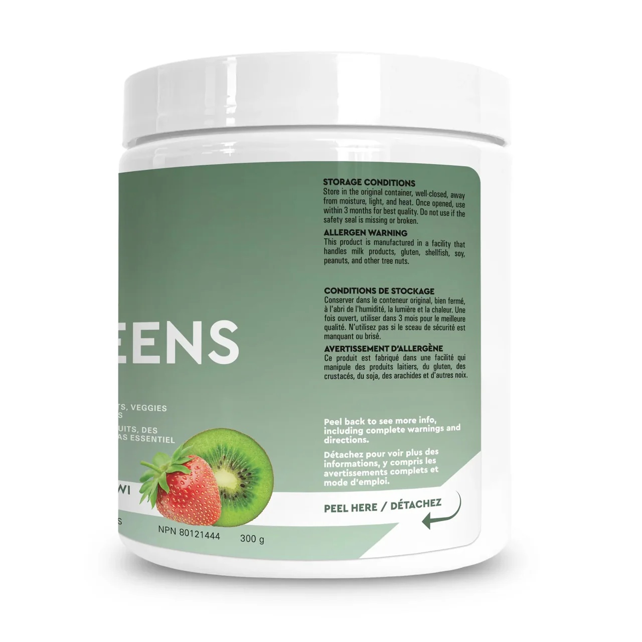 DOUBLE PACK ine+ Nutrition - Super Greens Strawberry Kiwi | 300 g - Image 2