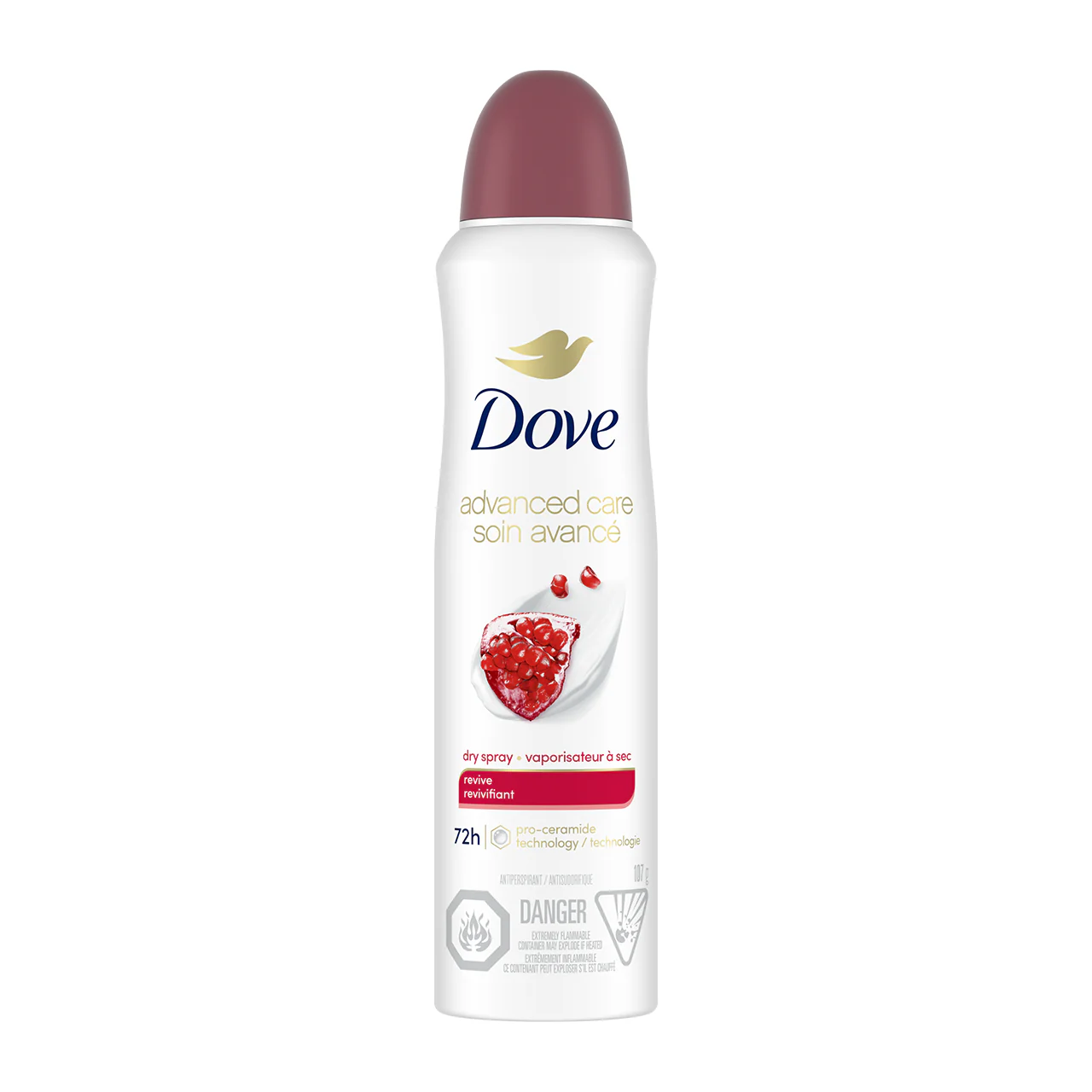 Dove - Advanced Care 72H Dry Spray Antiperspirant, Revive Pomegranate | 107 g