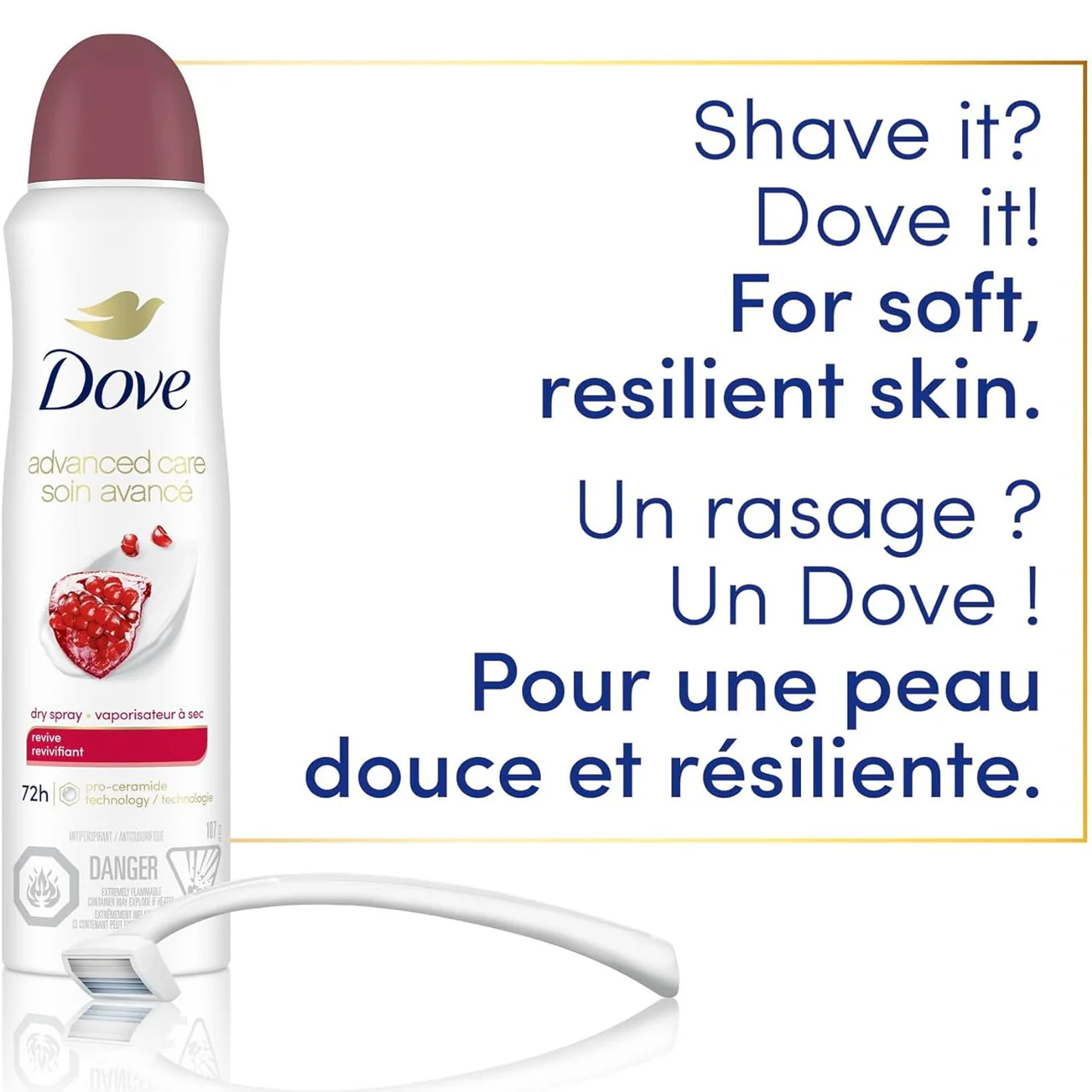 Dove - Advanced Care 72H Dry Spray Antiperspirant, Revive Pomegranate | 107 g - Image 2