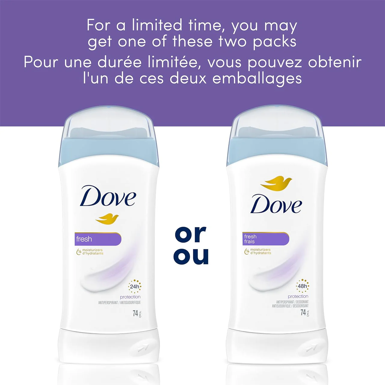 Dove - Antiperspirant Stick 48 Hour, Fresh | 74 g - Image 2