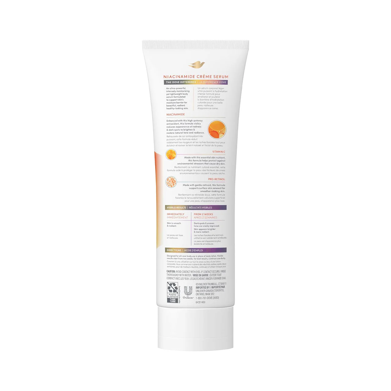 Dove - Crème Serum Niacinamide 48H Moisture, Body Serum | 237 mL - Image 2