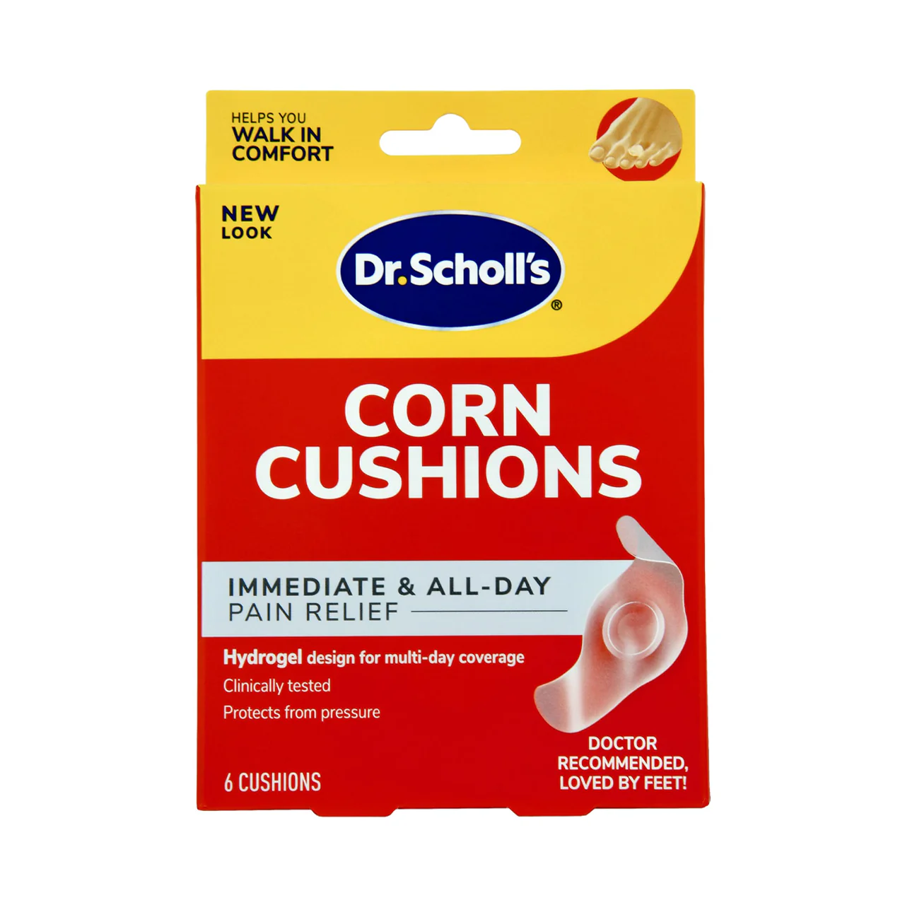 Dr. Sholl's - Corn Cushions Immediate & All-Day Pain Relief | 6 Cushions