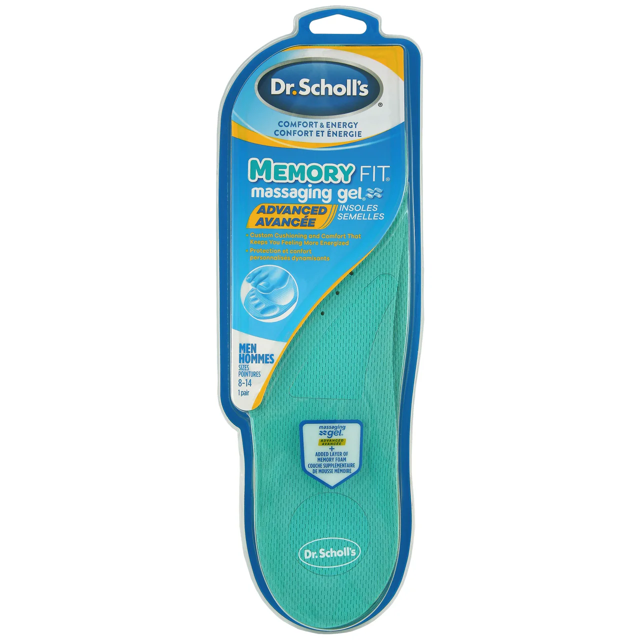 Dr. Scholl's - Memory Fit Massaging Insoles Men 8 - 14 | 1 Pair