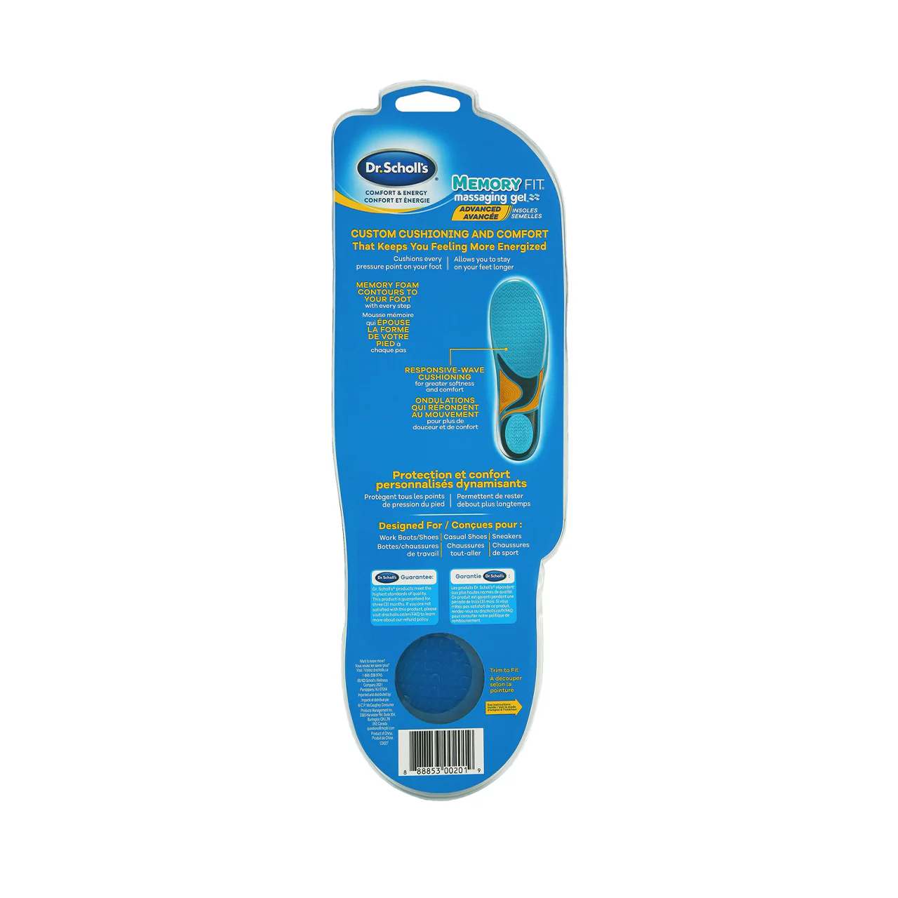 Dr. Scholl's - Memory Fit Massaging Insoles Men 8 - 14 | 1 Pair - Image 2