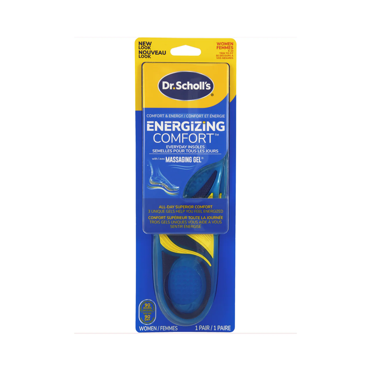 Dr. Scholl's - Women's Energizing Comfort Massaging Gel Insoles 6-10 | 1 Pair