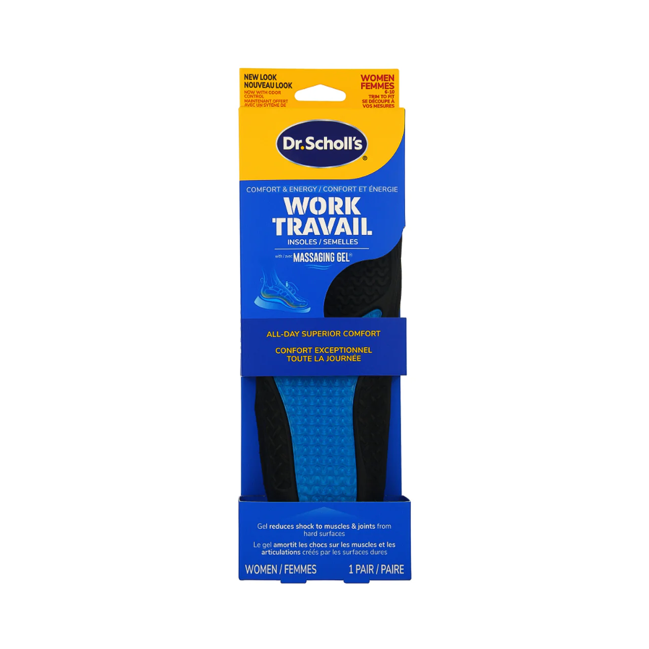 Dr. Scholl's - Work Insoles with Massaging Gel, Women's Size 6-10 | 1 Pair