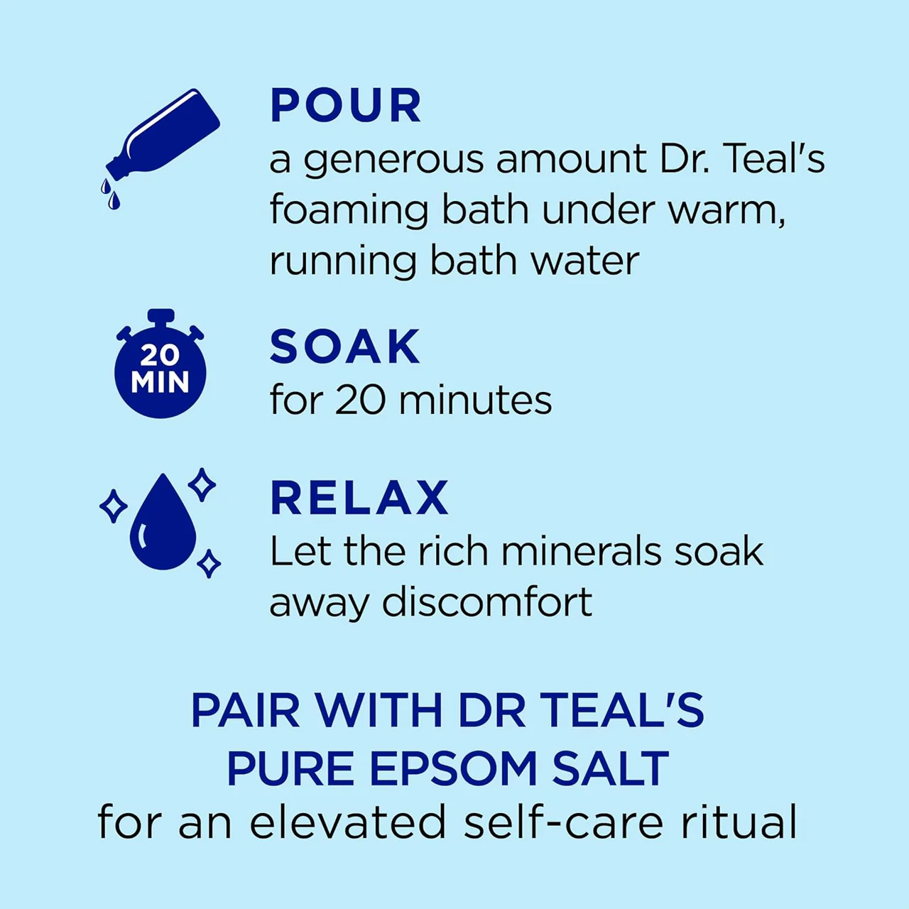 Dr. Teal's - Foaming Bath with Pure Epsom Salt and Restorative Minerals | 1 L - Image 3