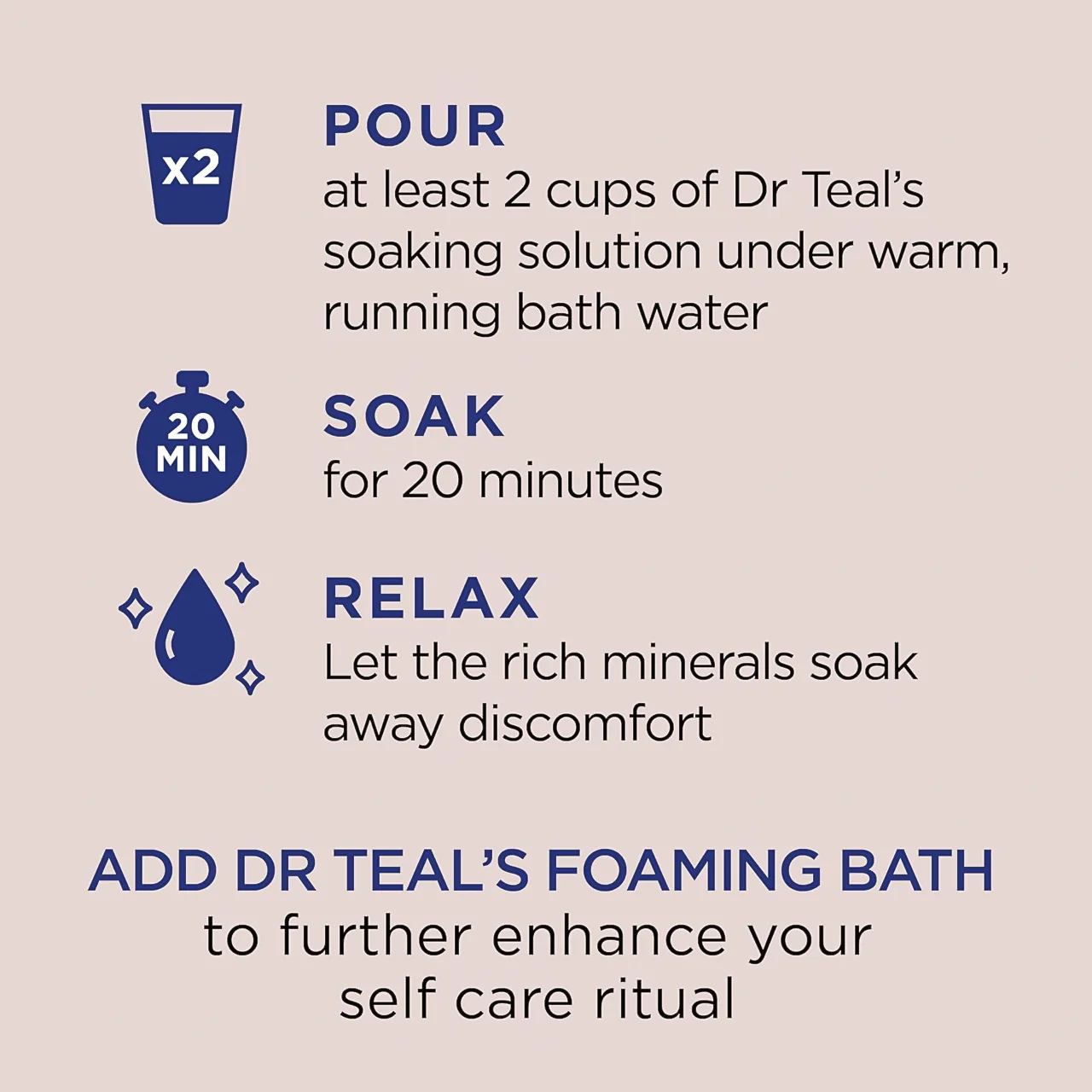 Dr Teal's - Coconut Oil Pure Epsom Salt Soaking Solution to Nourish & Protect Skin | 1.36 kg - Image 2