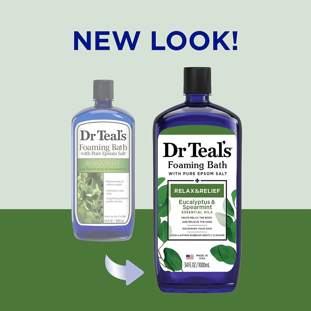Dr. Teal's - Relax & Relief Foaming Bath with Eucalyptus, Spearmint & Pure Epsom Salt | 1 L - Image 5