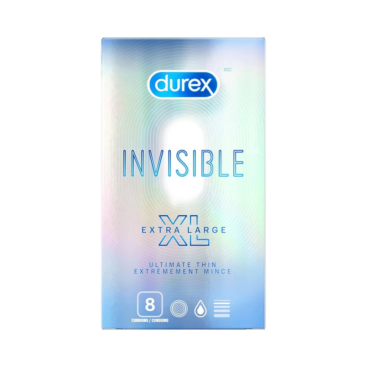 Durex - Invisible Ultimate Thin, XL | 8 Condoms