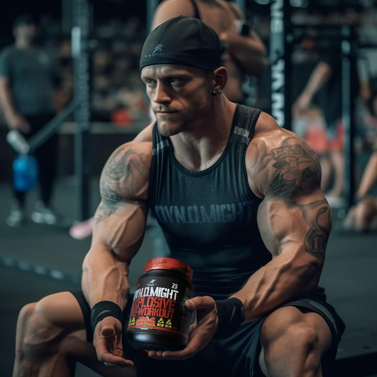 DYNOMIGHT - Fully Dosed Explosive Pre-Workout, Green Apple Ranch Flavour | 420 g - Image 2