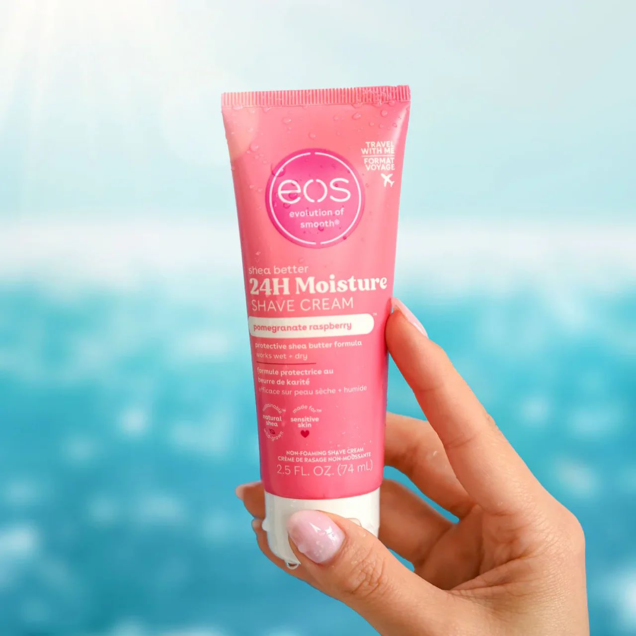 eos - Shea Better 24H Moisture Shave Cream Pomegranate Raspberry Scent | 74 mL - Image 2